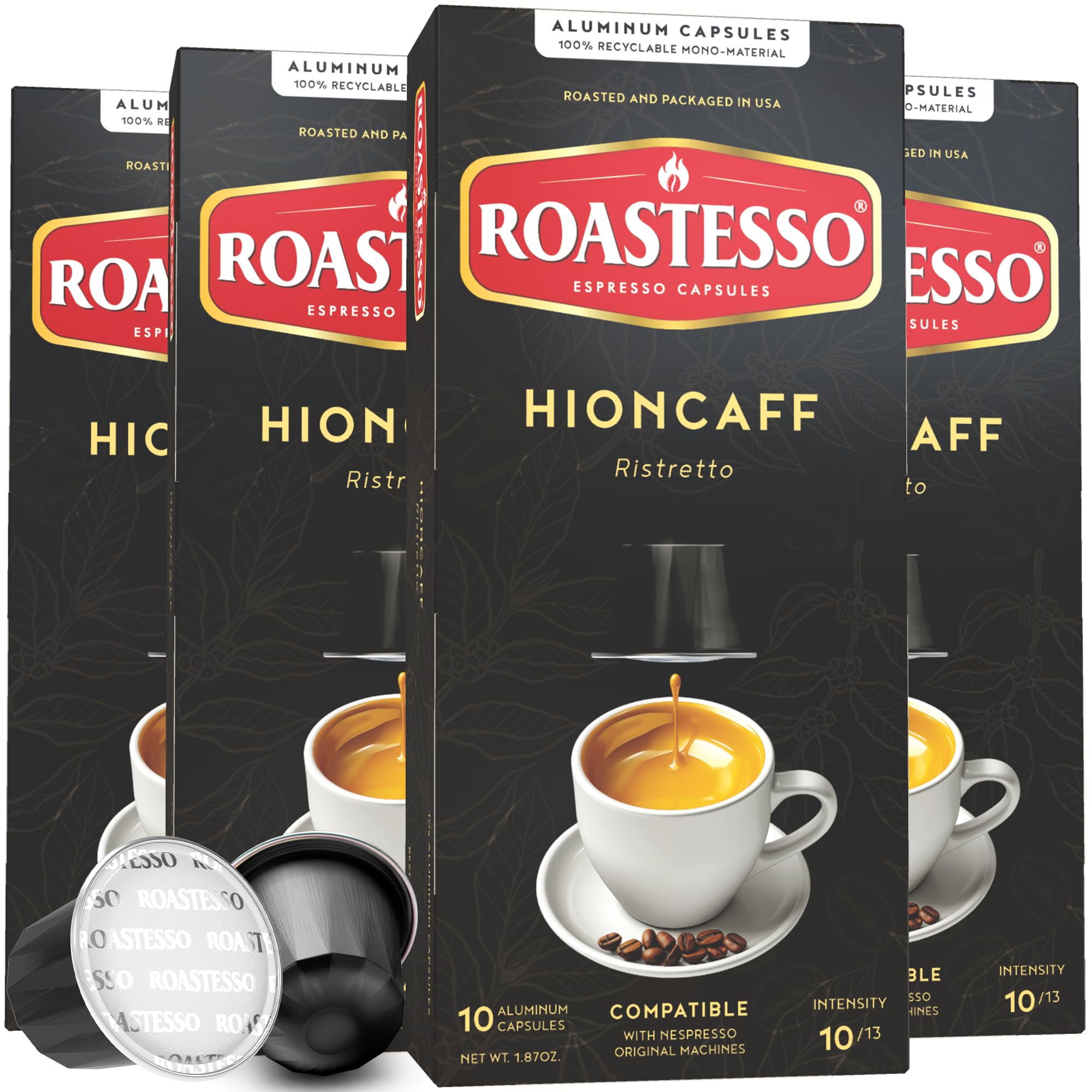 Amazon.com: Roastesso Espresso Capsules, Hioncaff, Intensity 10